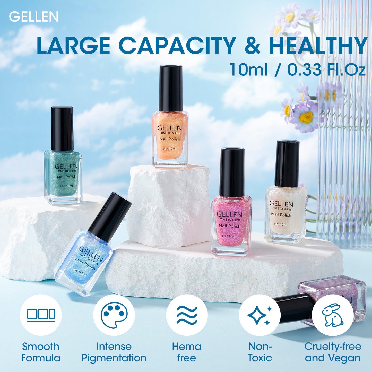 Sunlit Mirage 6 Colors Nail Polish Set