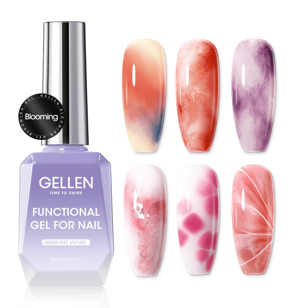 How to Do Marble Nails with Gellen Blooming Gel