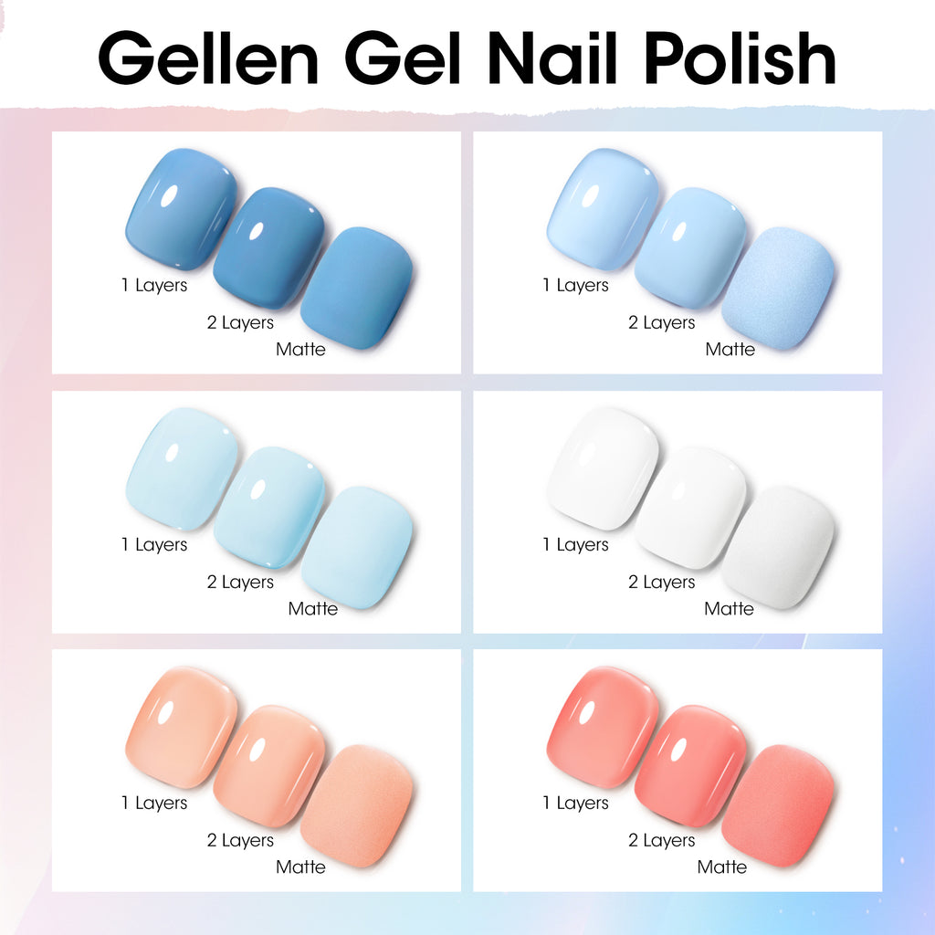 Sweet Serenity 6 Colors Gel Nail Polish Set 8ml