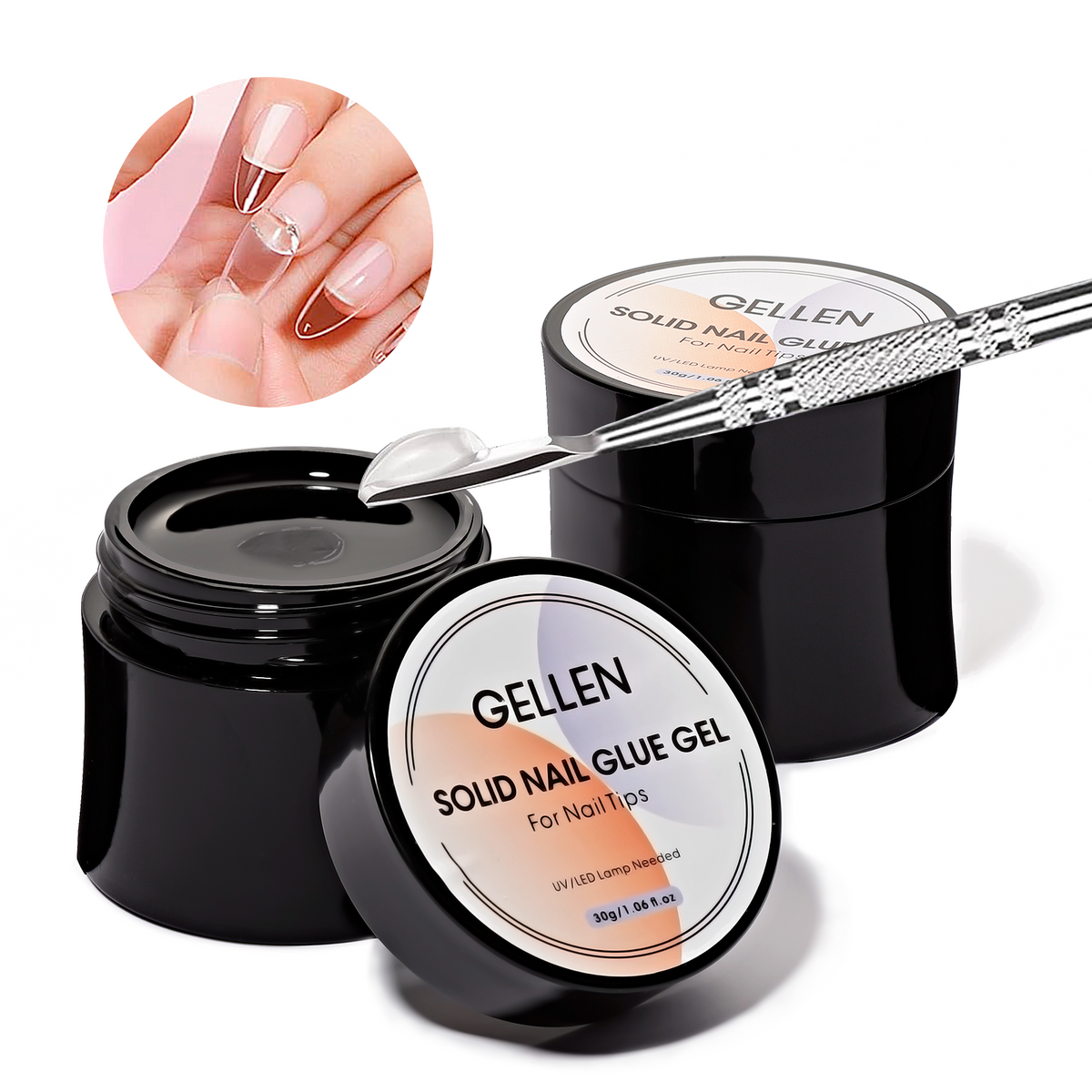 Solid Nail Glue Gel for Press ons 1pc