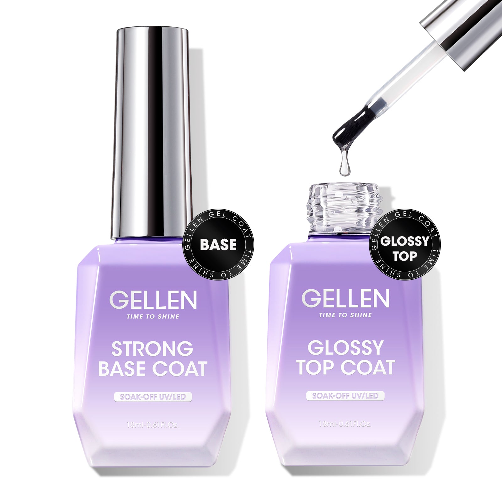 Gellen base and top coat set