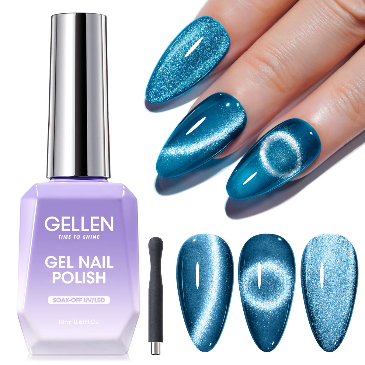 902 Blue Cat Eye Gel Nail Polish 18ml