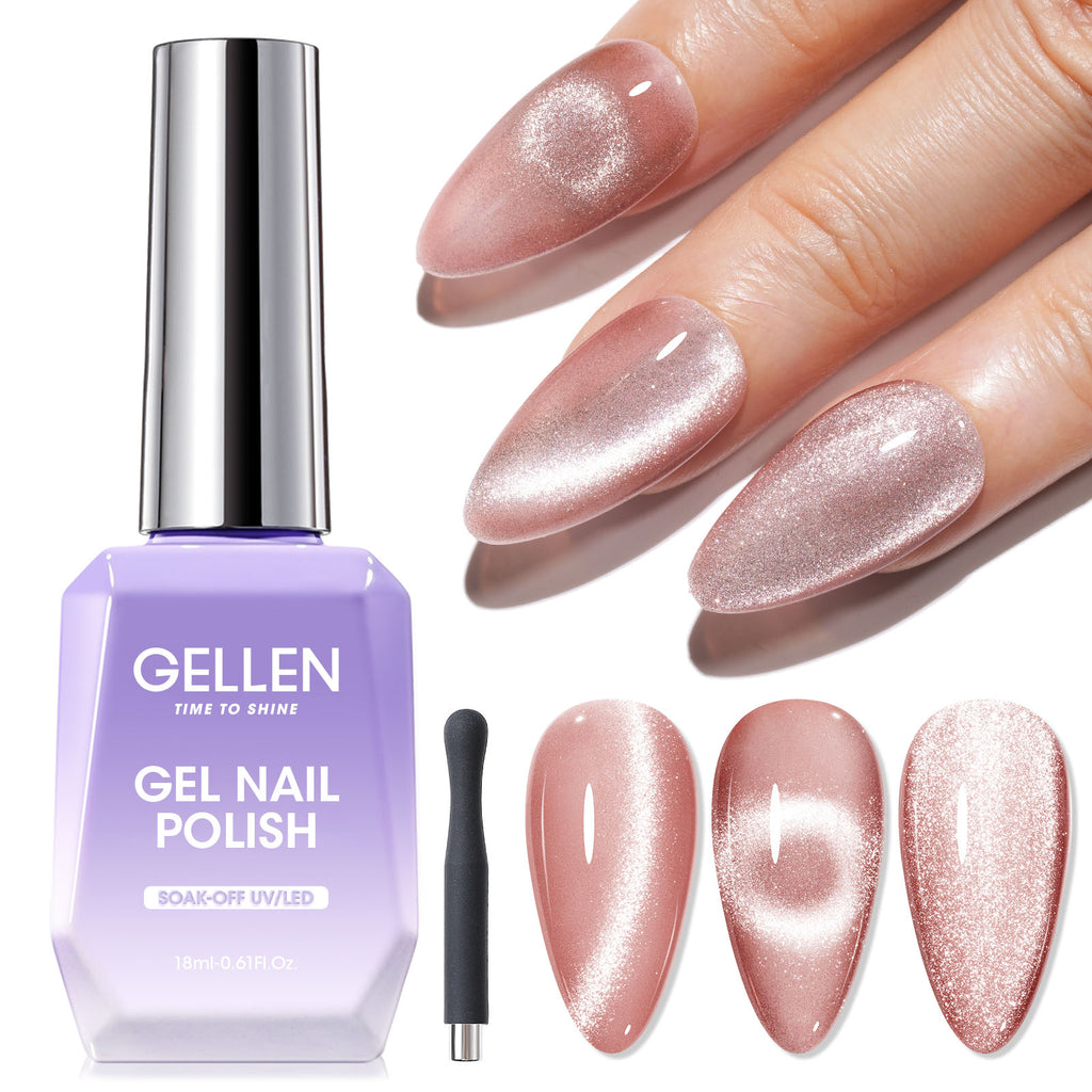 M176 Pink Cat Eye Gel Nail Polish 18ml