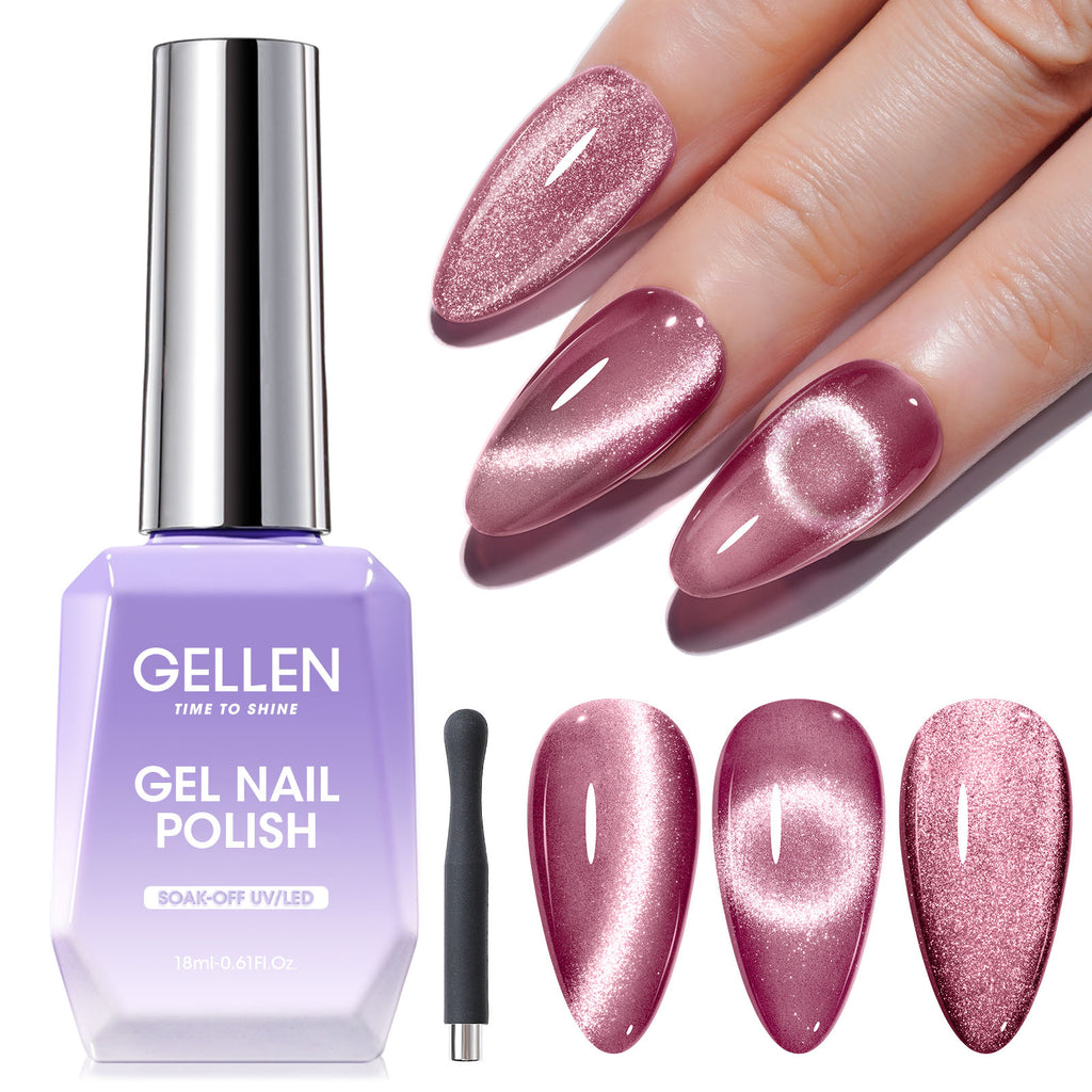 M181 Pink Cat Eye Gel Nail Polish 18ml