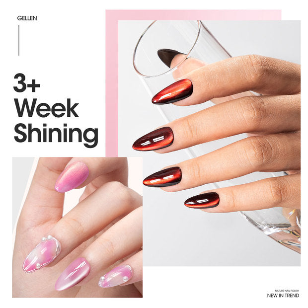 Gellen Silver Cat Eye Gel Nail Polish 993