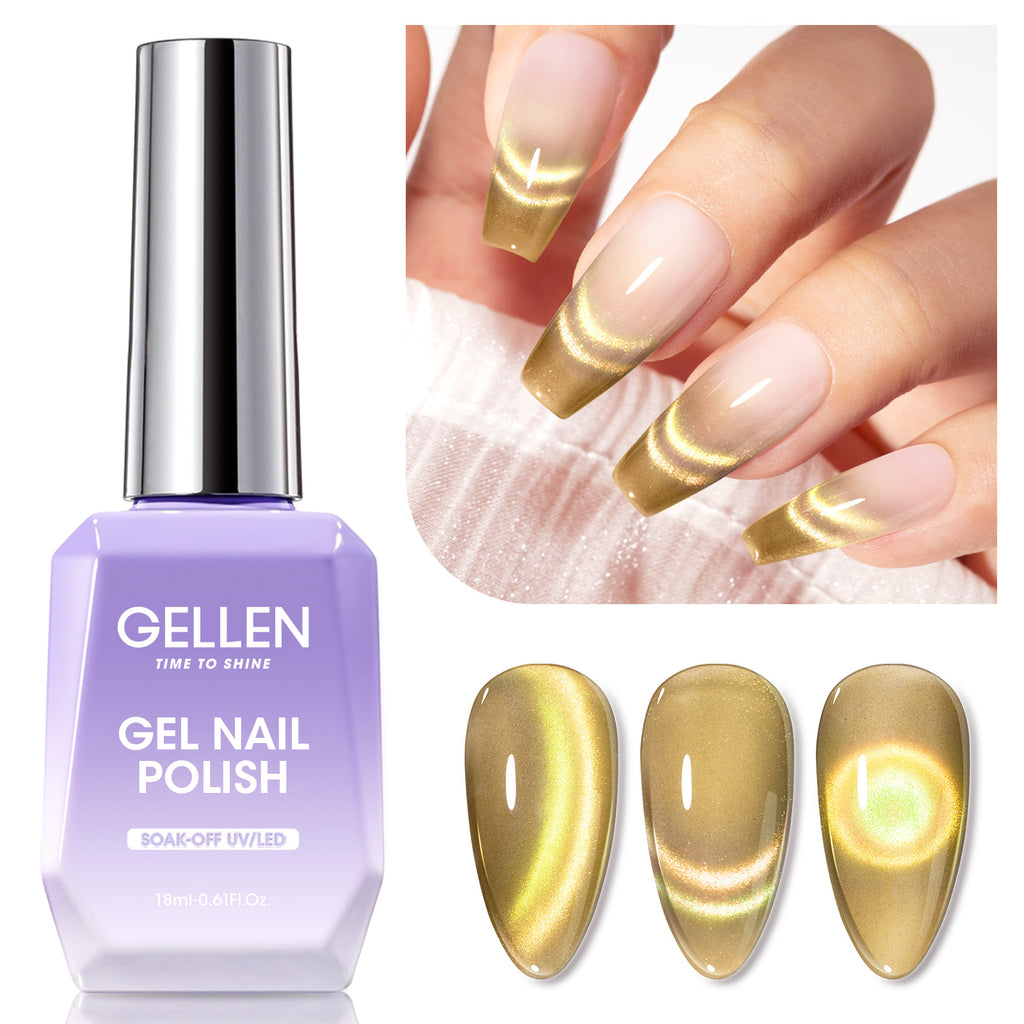1015 Yellow Cat Eye Gel Nail Polish 18ml