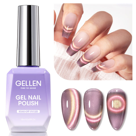 901 Pink Purple Cat Eye Gel Nail Polish 18ml