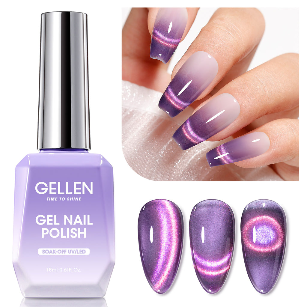 1016 Purple Cat Eye Gel Nail Polish 18ml