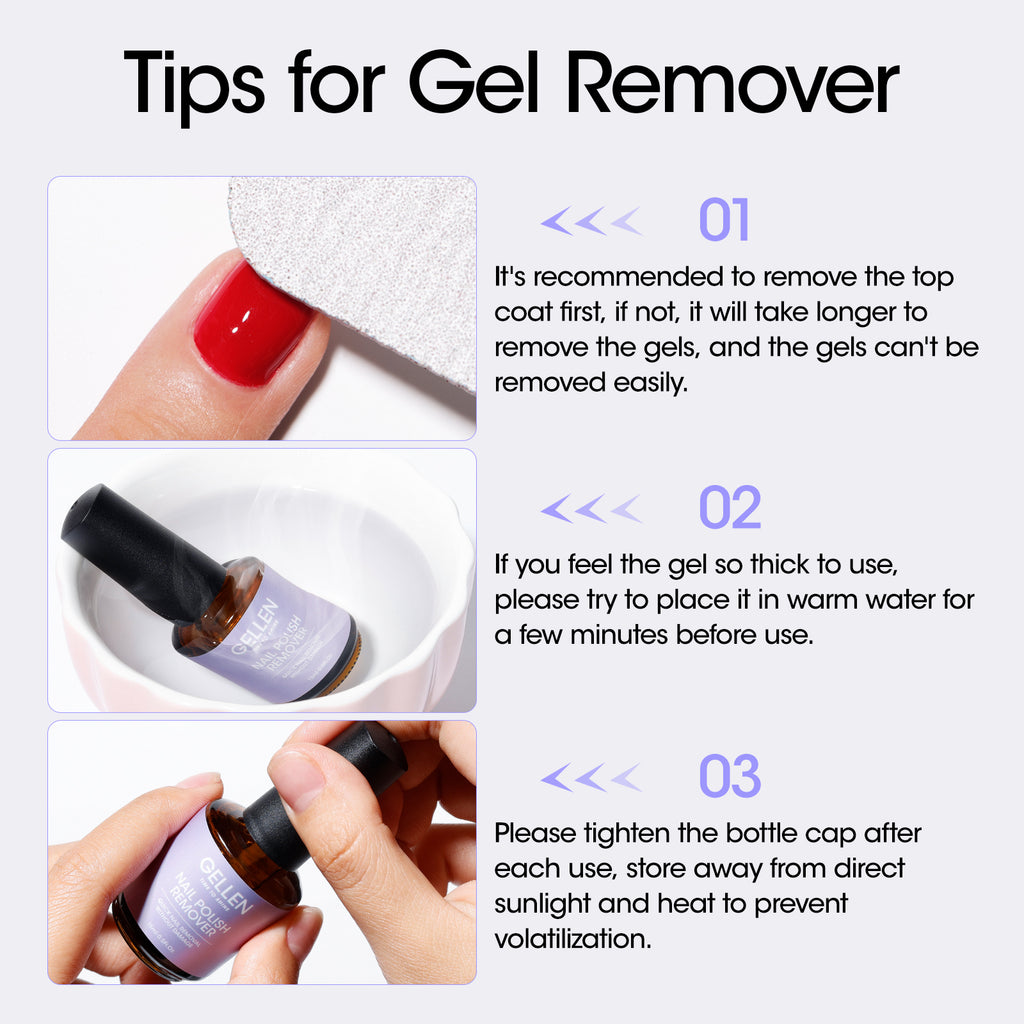 Nail Polish Remover Set - Gel Polish Remover and Latex Tape Peel Off Liquid