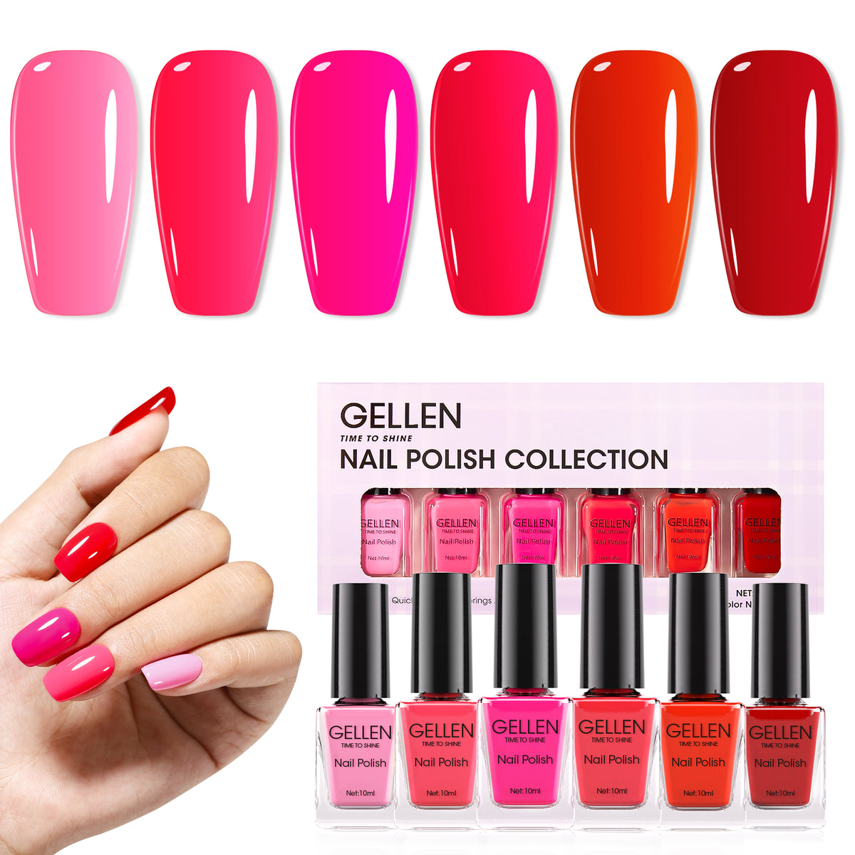 Love's Palette 6 Colors Nail Polish Set