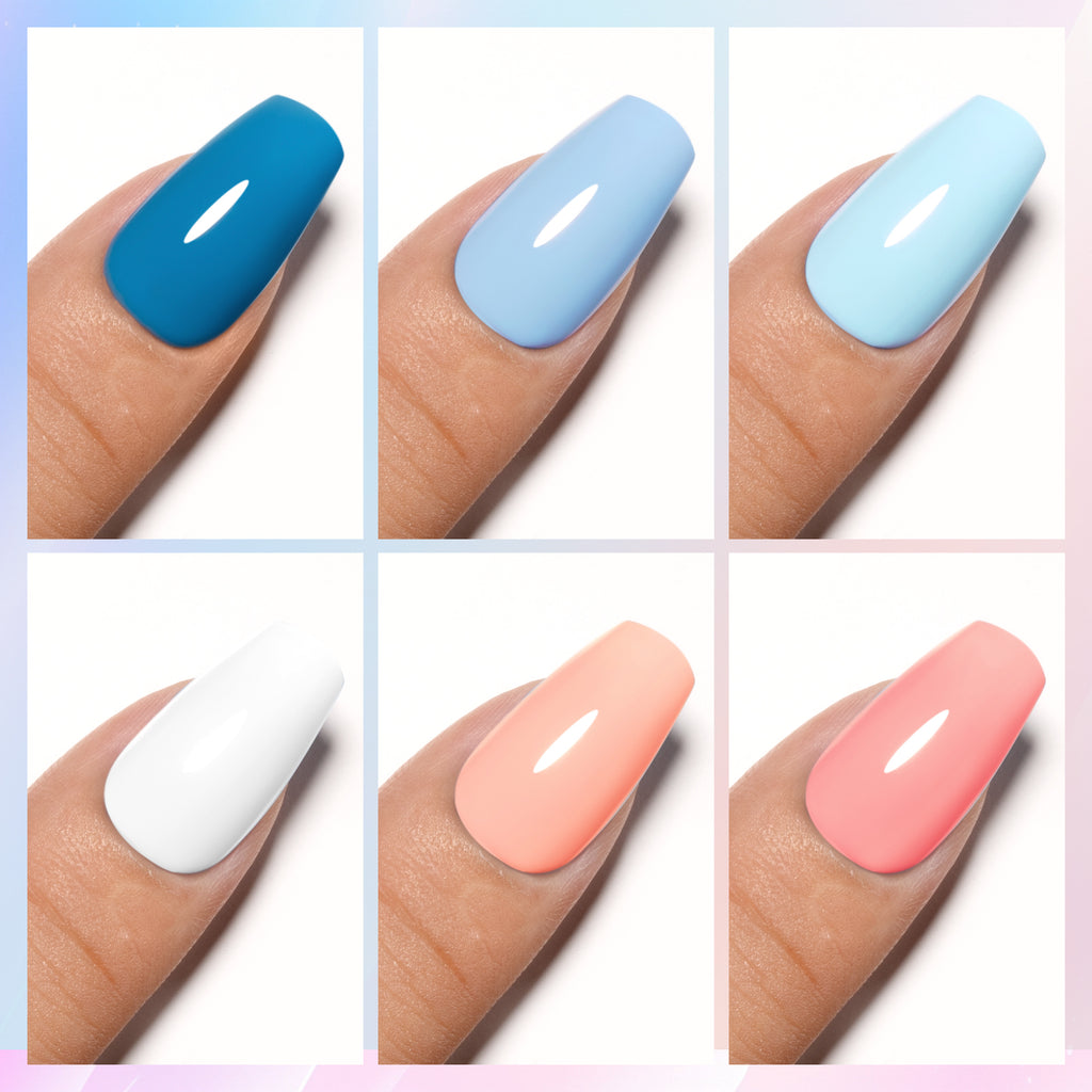 Sweet Serenity 6 Colors Gel Nail Polish Set 8ml