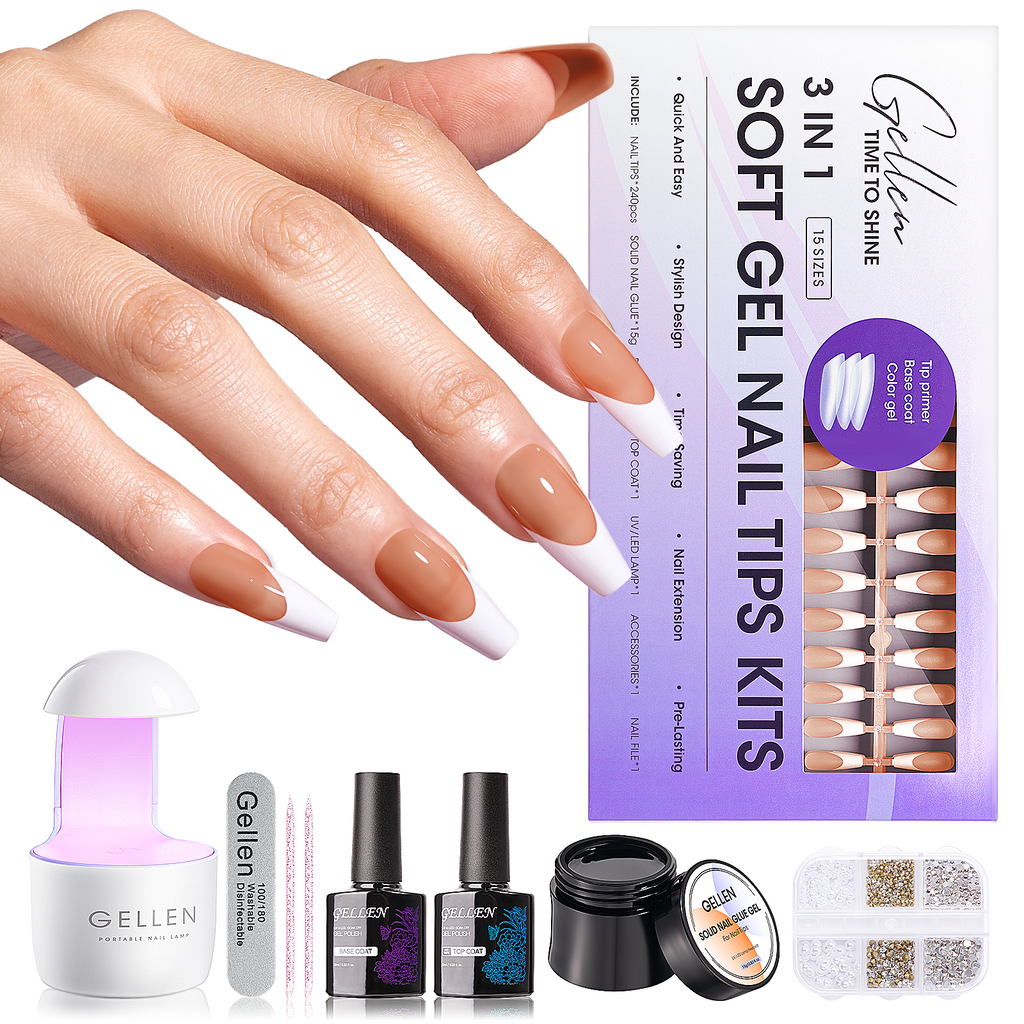 Gellen Pink Press on Nails Kit - French Tips Press on Nails 240pcs