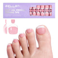 Toe Nail Tips French Press ons Short Pink 15 Sizes 240pcs