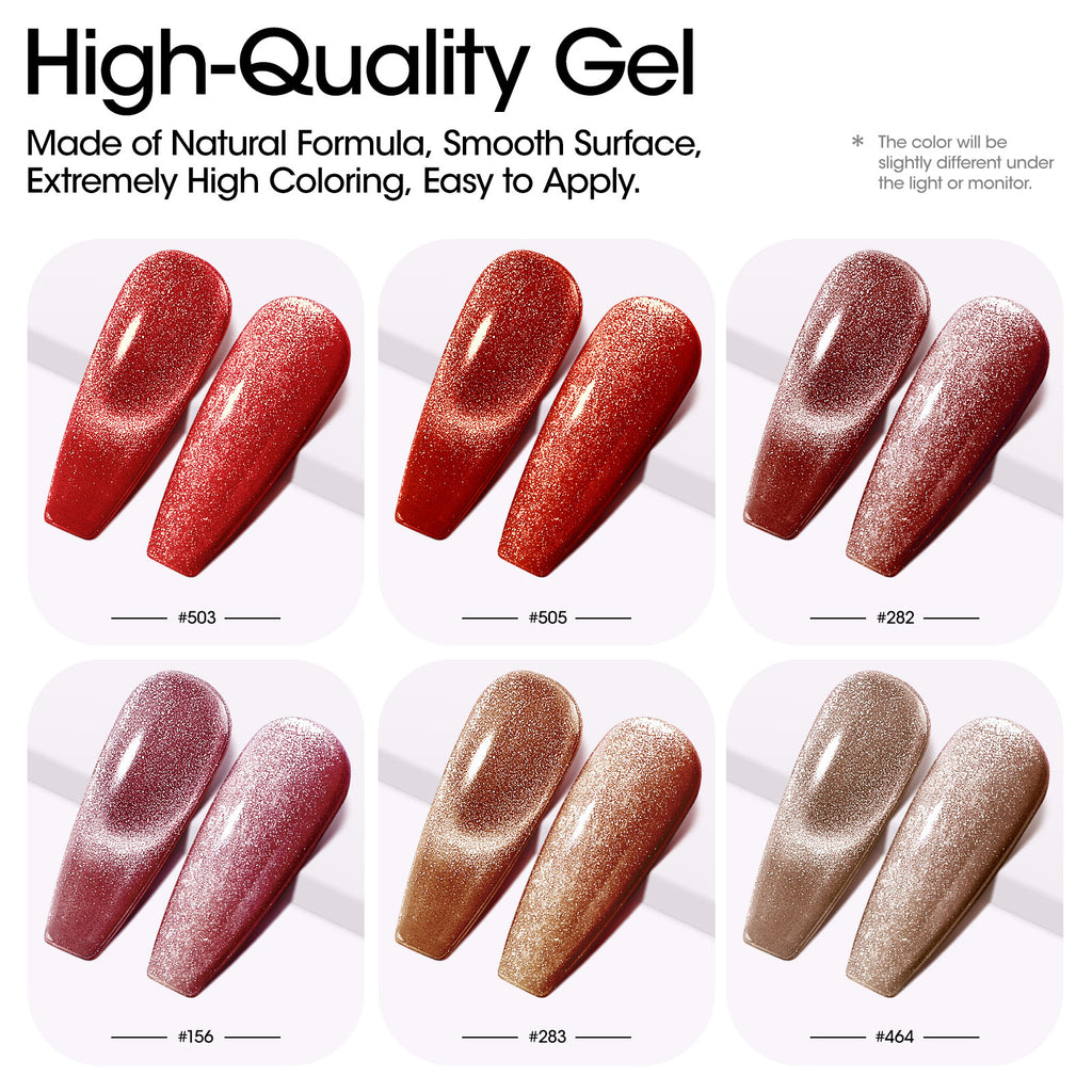 Ruby Radiance Cat Eye Magnetic Gel 6 Colors 10ml