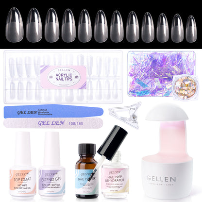 Gellen Almond Nail Tips and Glue Kit 240Pcs