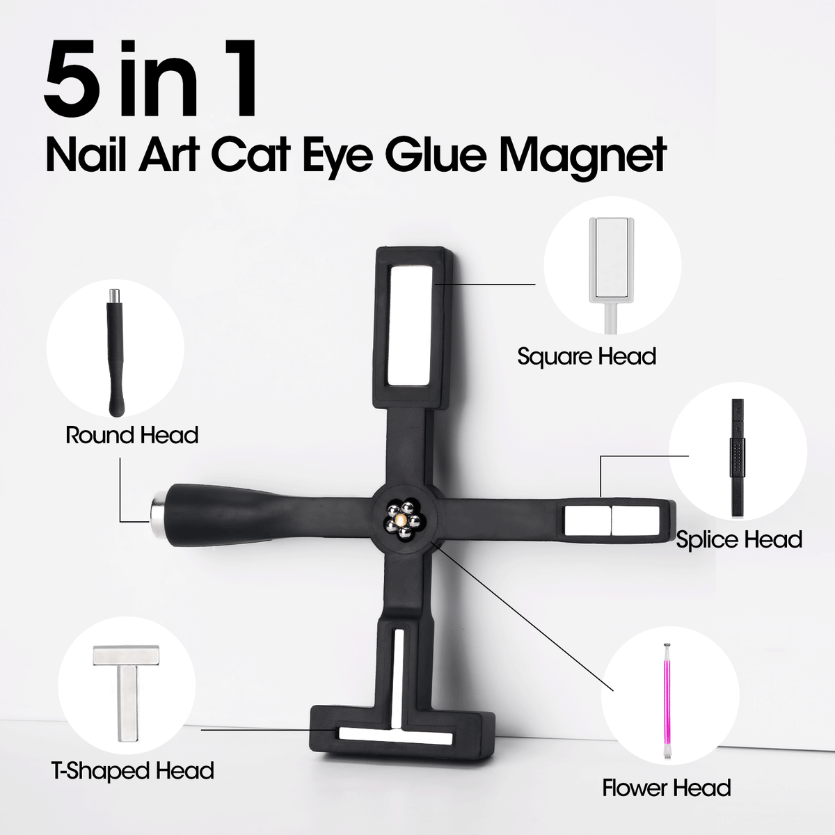 5 in 1 Nail Magnet for Cat Eye Gel Polish