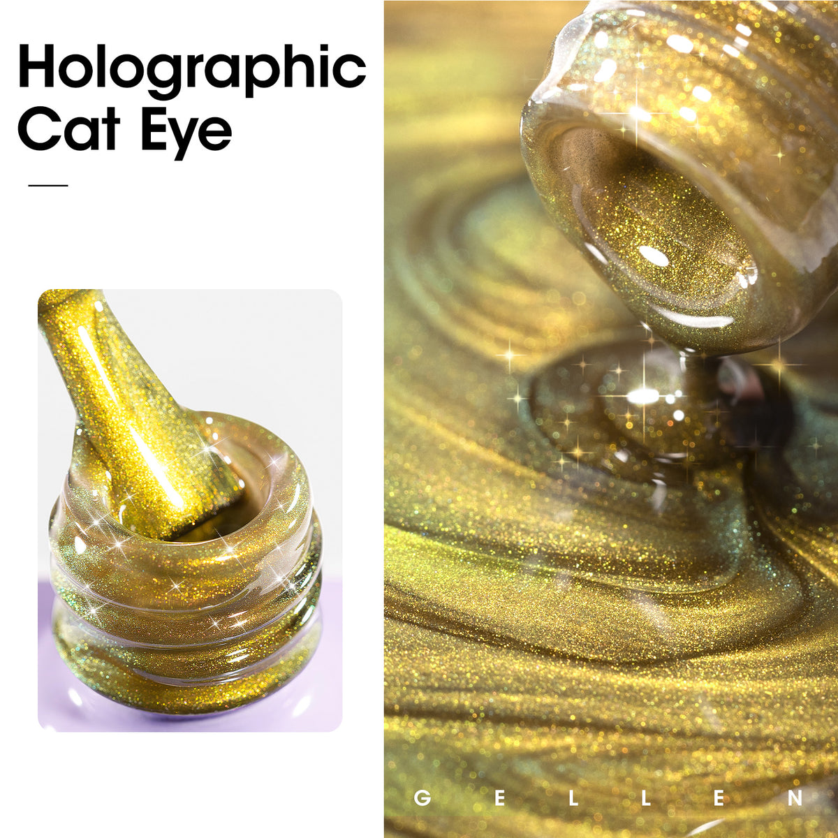 1015 Yellow Cat Eye Gel Nail Polish 18ml