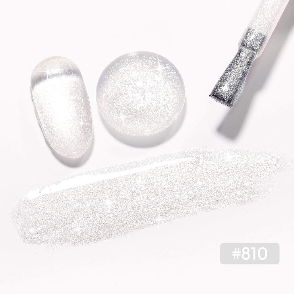 #810 Jelly Glitter White Gel Nail Polish 18ml
