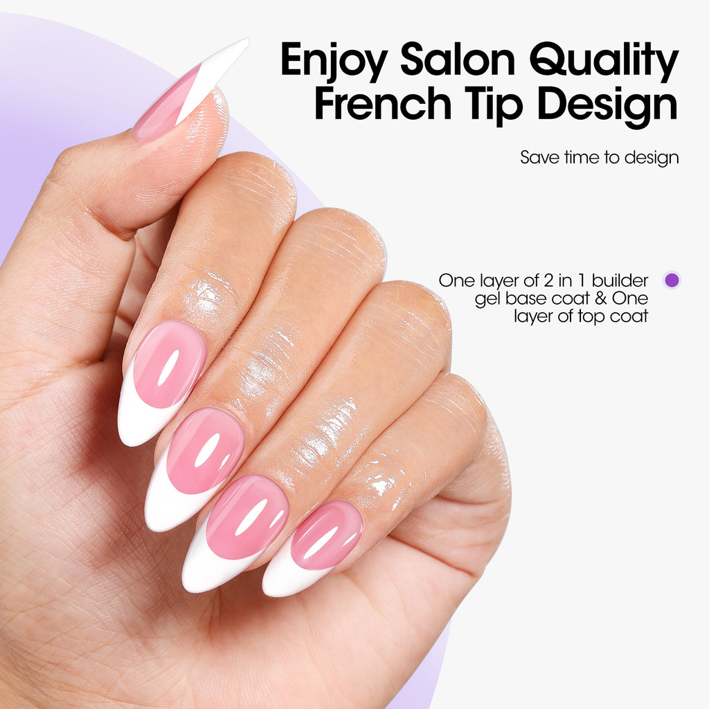 Gellen Pink Press on Nails Kit - French Tips Press on Nails 240pcs