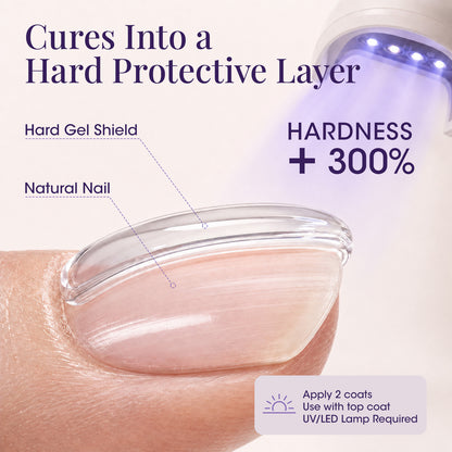 GELLEN 2 In 1 Nail Hardener Base Coat Gel Polish, 300% Harder, HEMA Free
