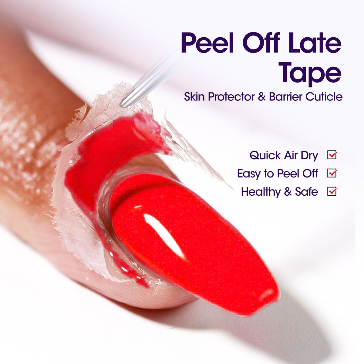 Nail Polish Remover Set - Gel Polish Remover and Latex Tape Peel Off Liquid