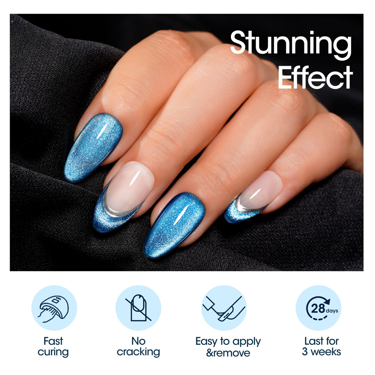 902 Blue Cat Eye Gel Nail Polish 18ml