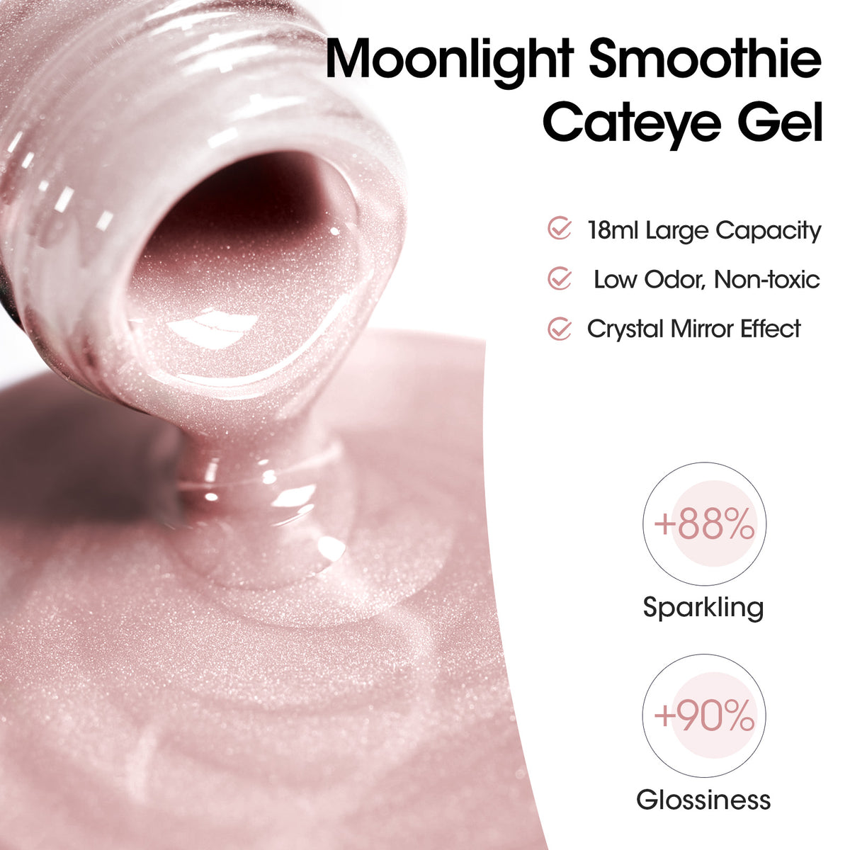 1006 Pink Cat Eye Gel Nail Polish 18ml