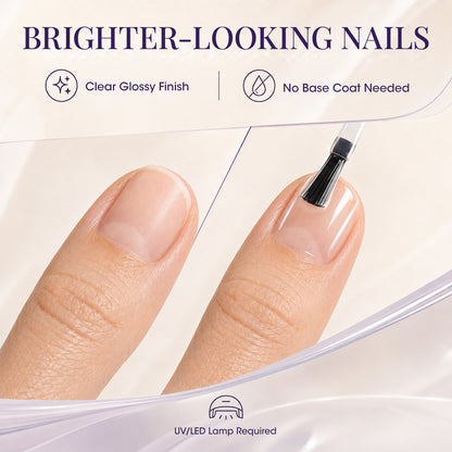 GELLEN 2 In 1 Nail Hardener Base Coat Gel Polish, 300% Harder, HEMA Free