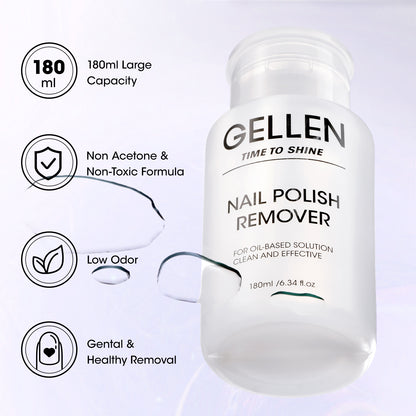 Gellen Nail Polish Remover with Pump, 180ml