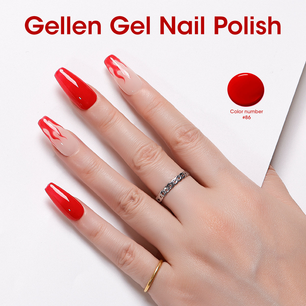 Red Gel Nail Polish 18ml