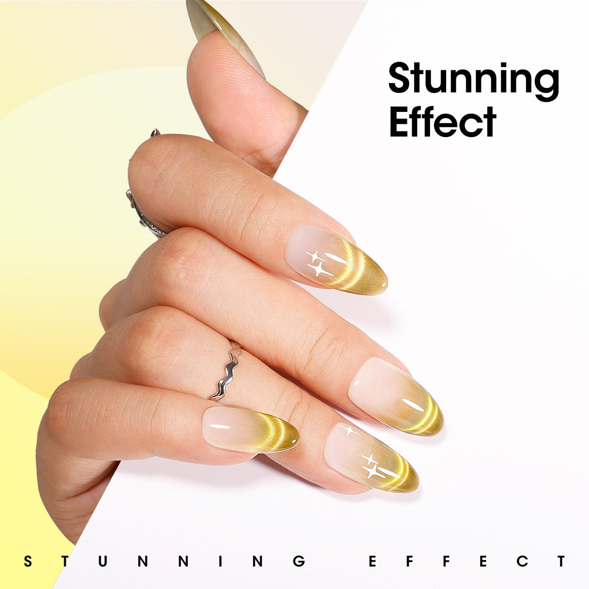 1015 Yellow Cat Eye Gel Nail Polish 18ml