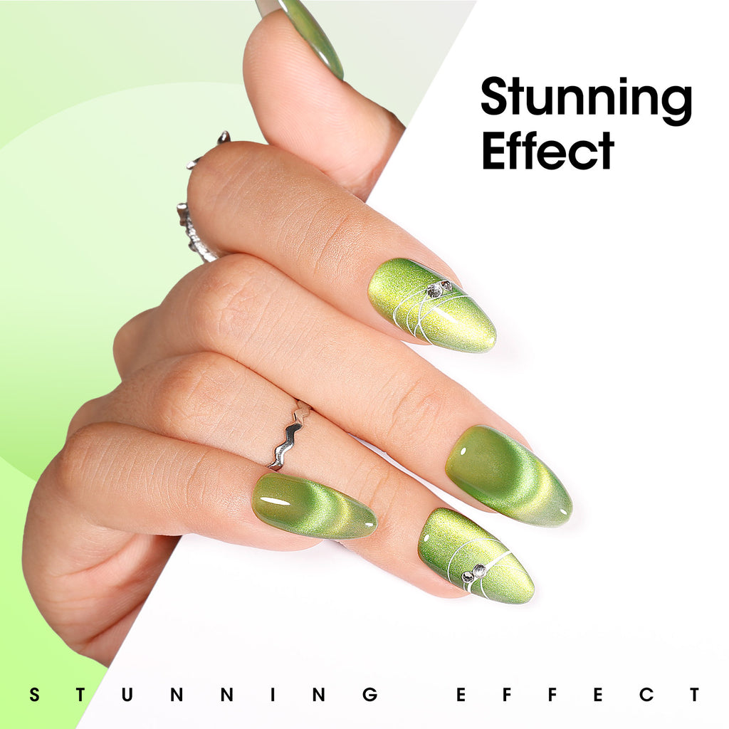 1018 Green Cat Eye Gel Nail Polish 18ml