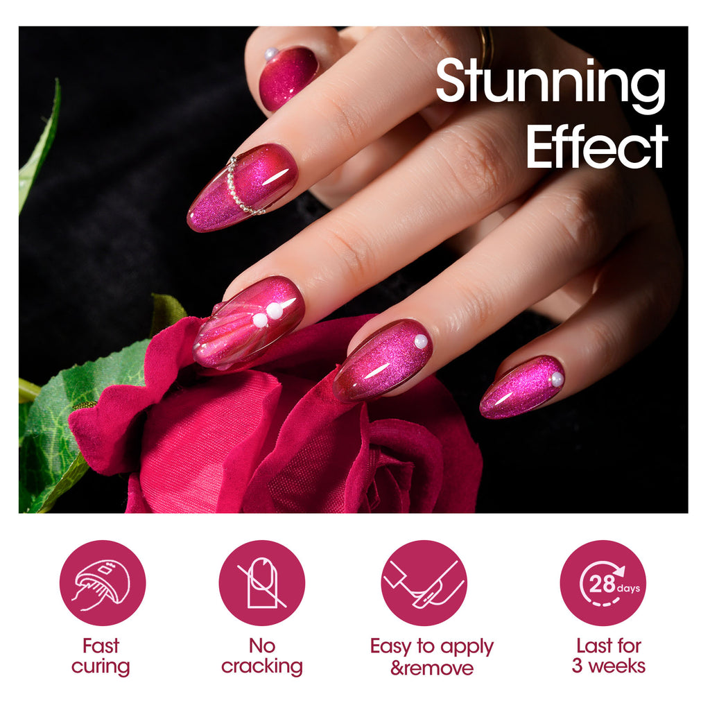 M304 Pink Cat Eye Gel Nail Polish 18ml
