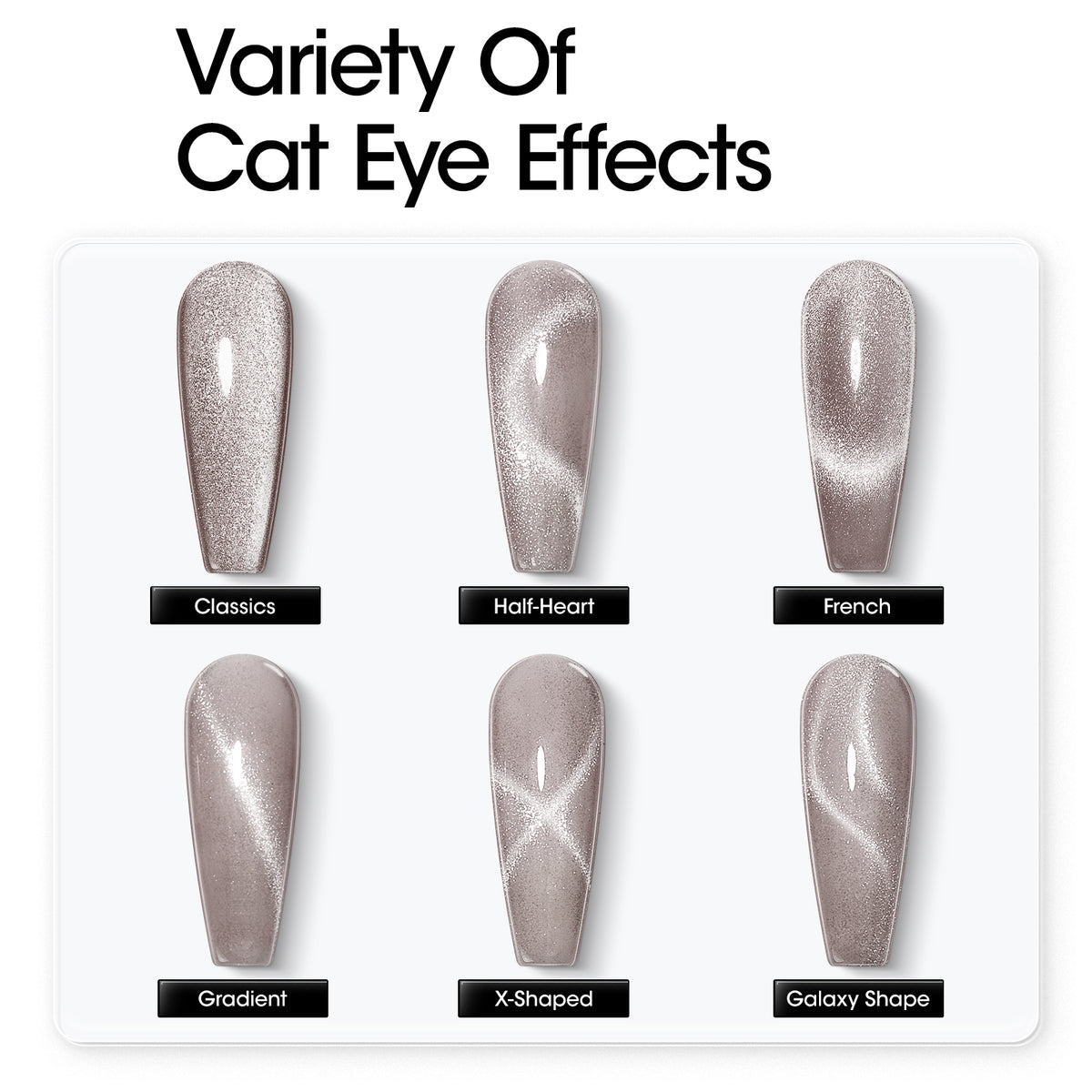 Gellen Cat Eye Gel Nail Polish Set, 6pcs