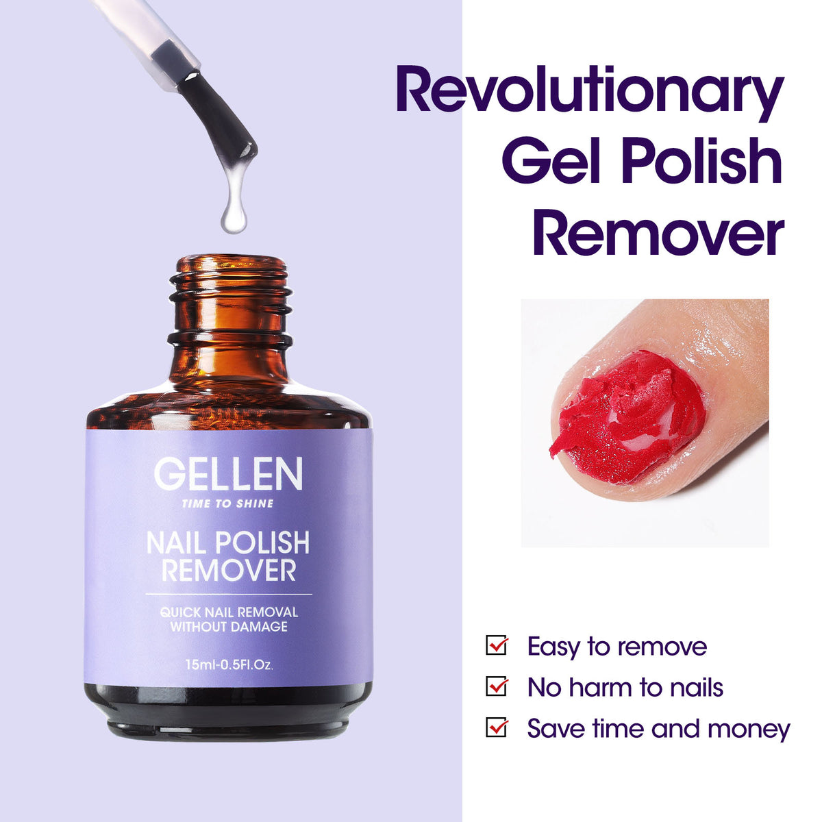 Nail Polish Remover Set - Gel Polish Remover and Latex Tape Peel Off Liquid