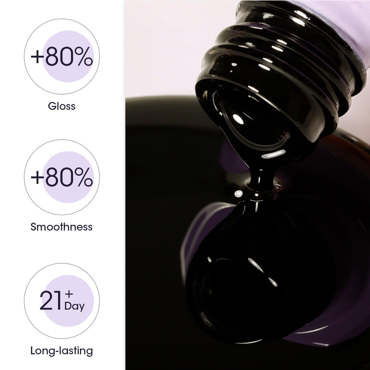Gellen Black Gel Nail Polish #107, 18ml