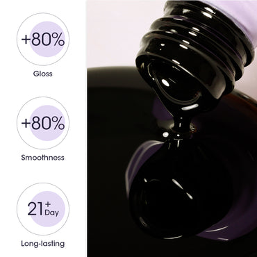 Gellen Black Gel Nail Polish #107, 18ml