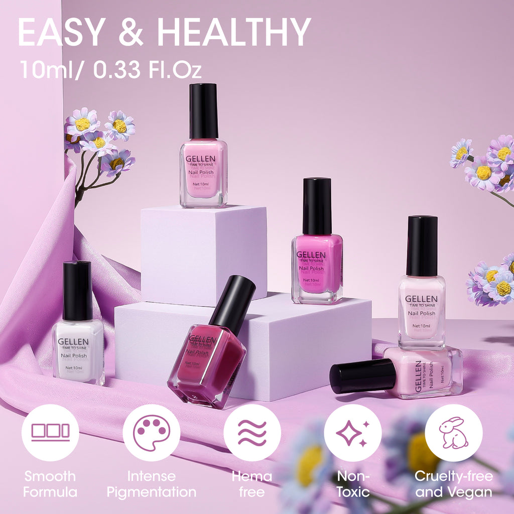 Mystic Orchid 6 Colors Nail Polish Set