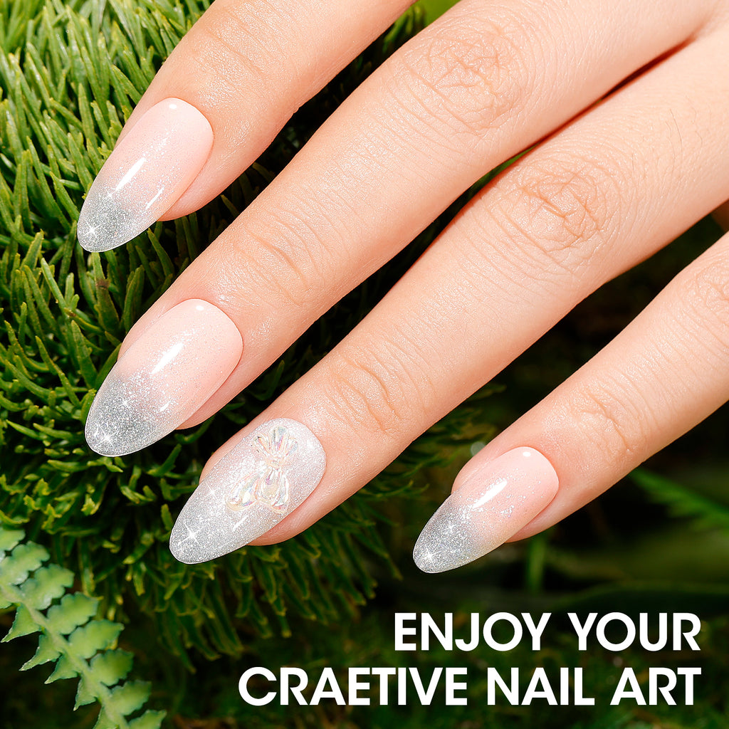#810 Jelly Glitter White Gel Nail Polish 18ml