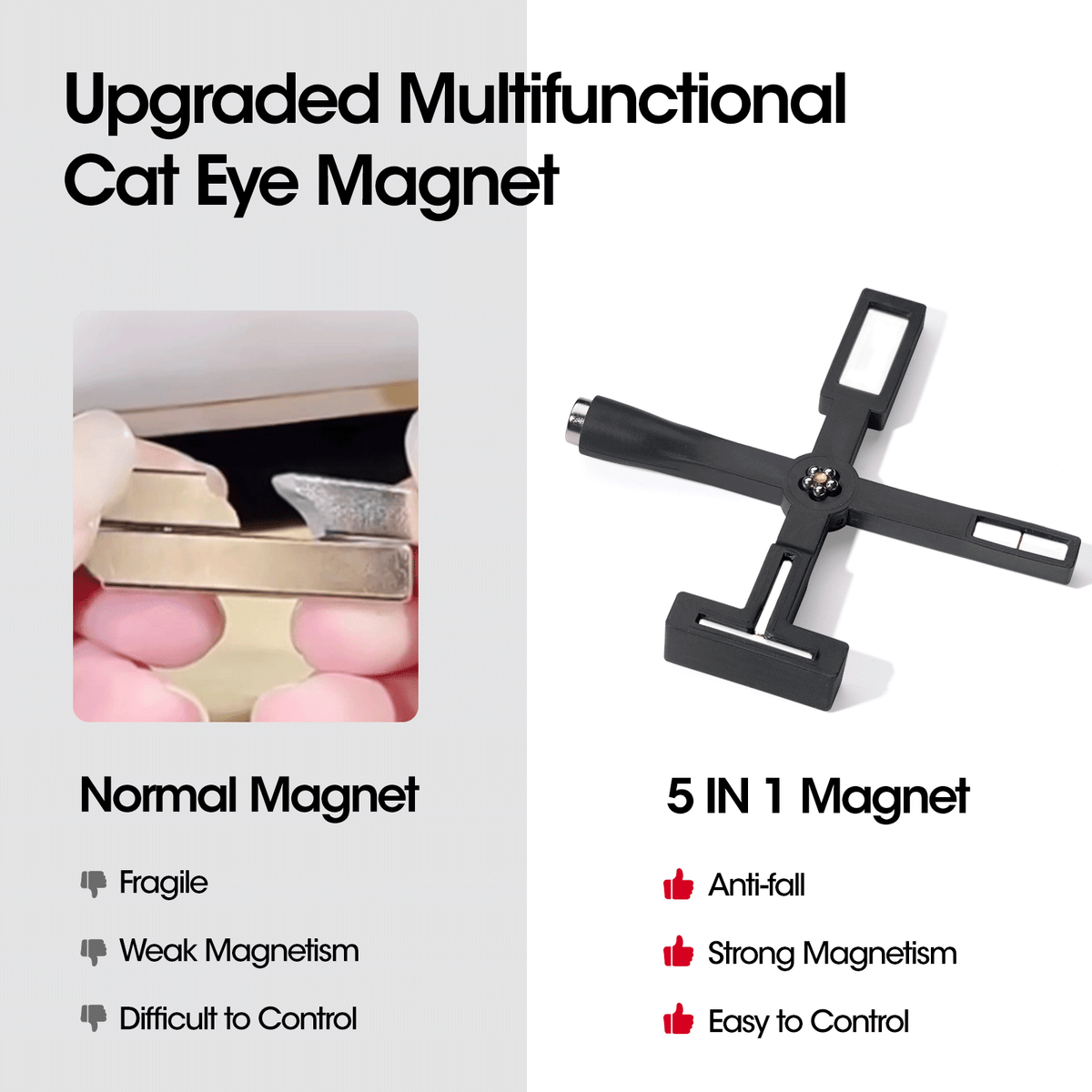 5 in 1 Nail Magnet for Cat Eye Gel Polish