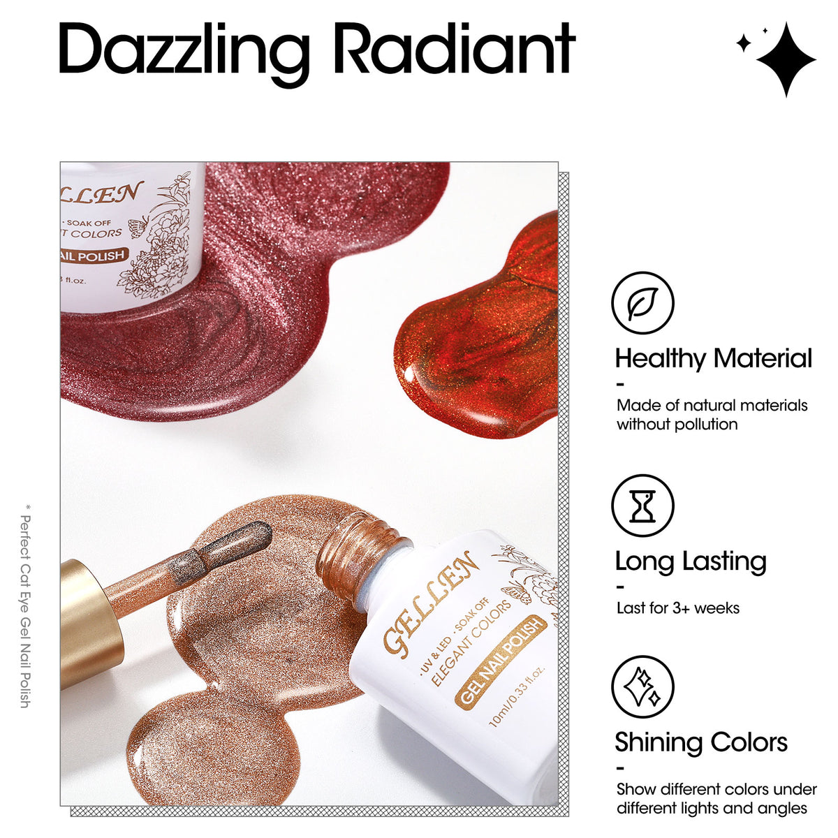 Ruby Radiance Cat Eye Magnetic Gel 6 Colors 10ml