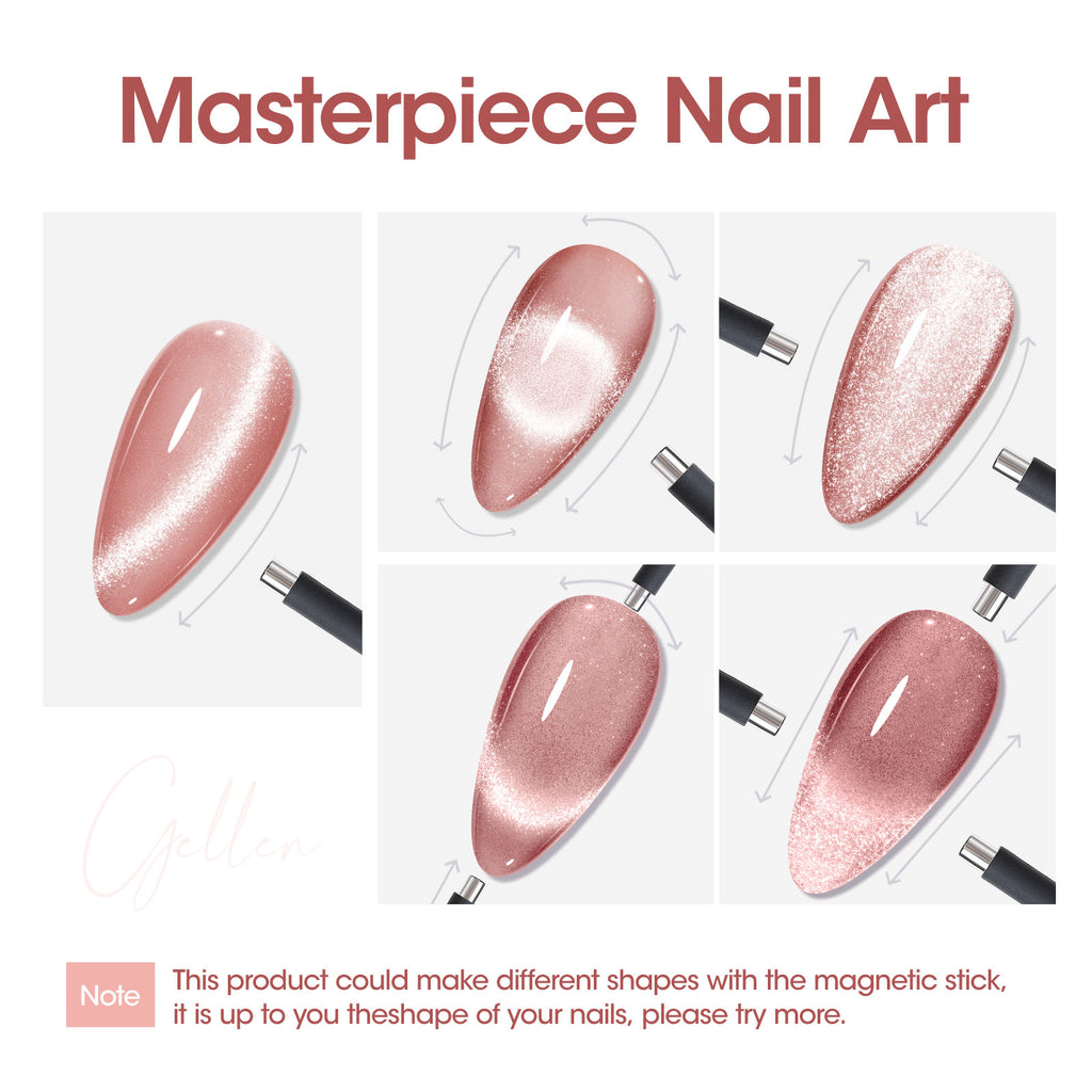 M176 Pink Cat Eye Gel Nail Polish 18ml