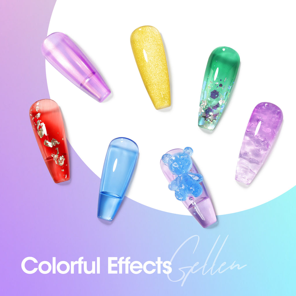 Rainbow Jelly 6 Colors Gel Nail Polish Set 10ml