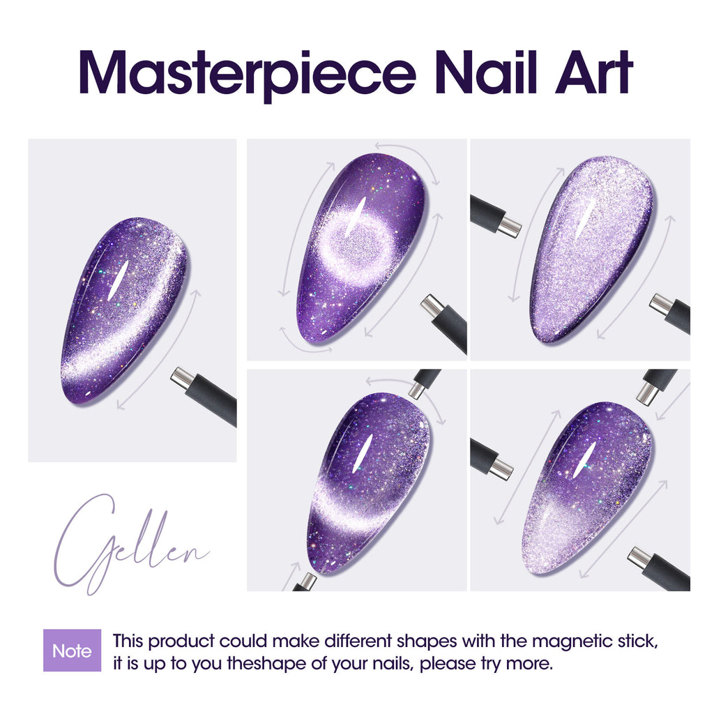 M138 Purple Cat Eye Gel Nail Polish 18ml