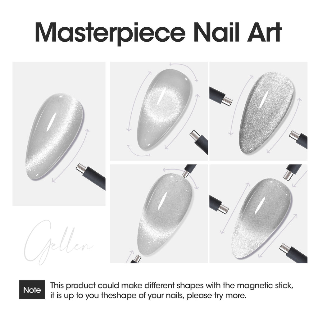 M122 Silver Cat Eye Gel Nail Polish 18ml