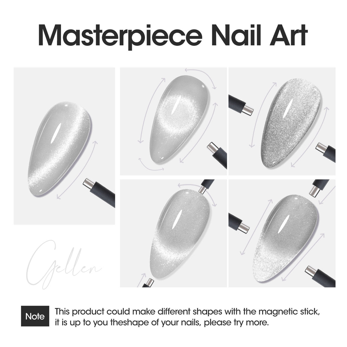 M122 Silver Cat Eye Gel Nail Polish 18ml