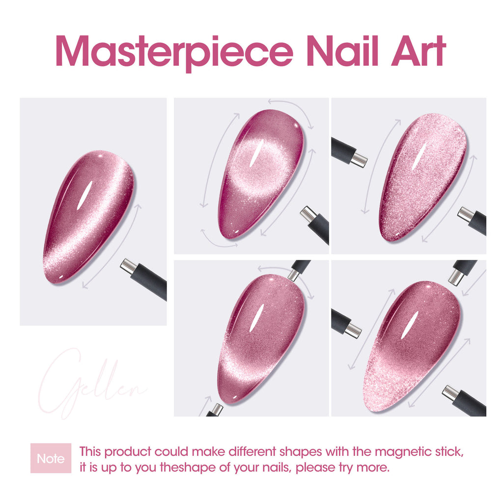 M181 Pink Cat Eye Gel Nail Polish 18ml