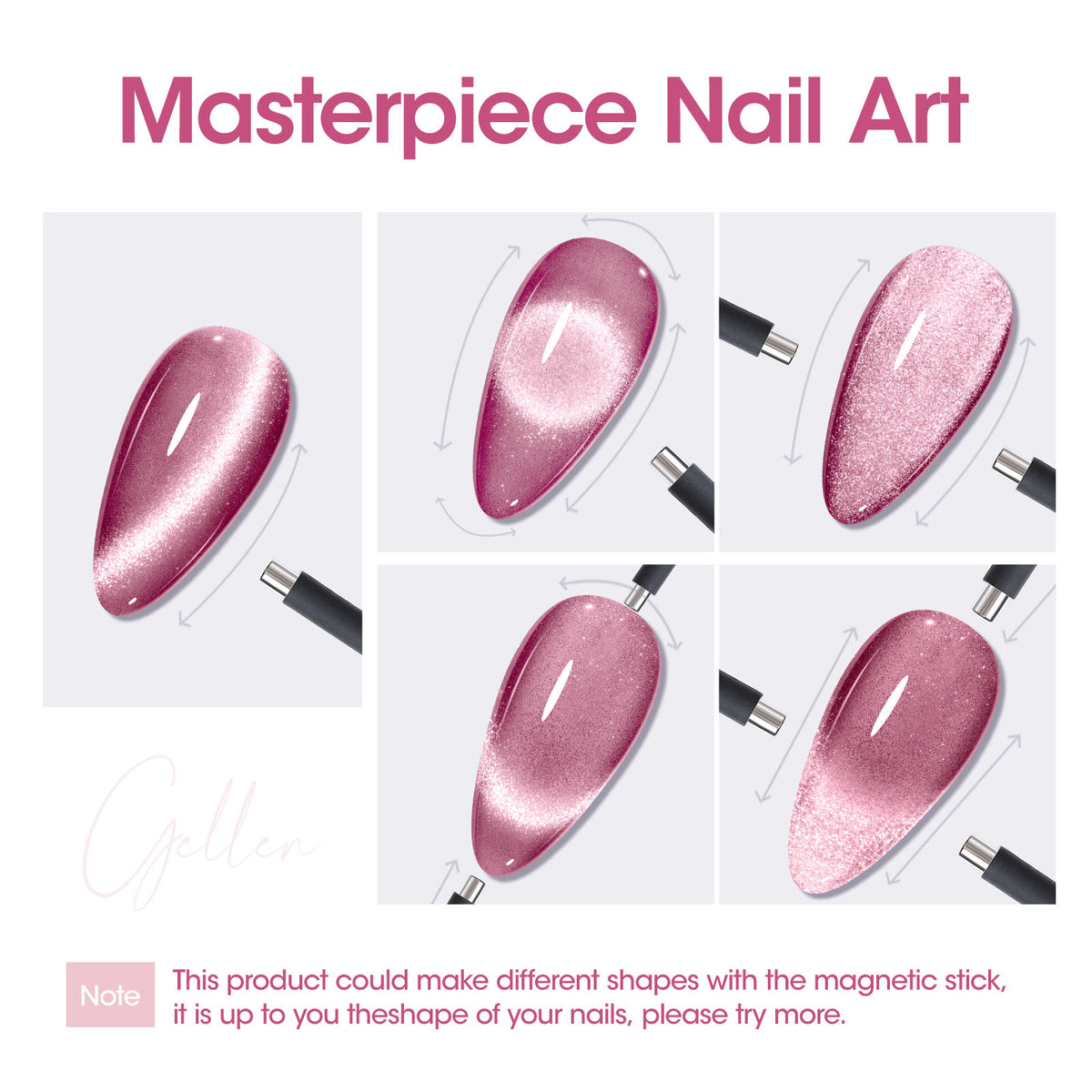 M181 Pink Cat Eye Gel Nail Polish 18ml