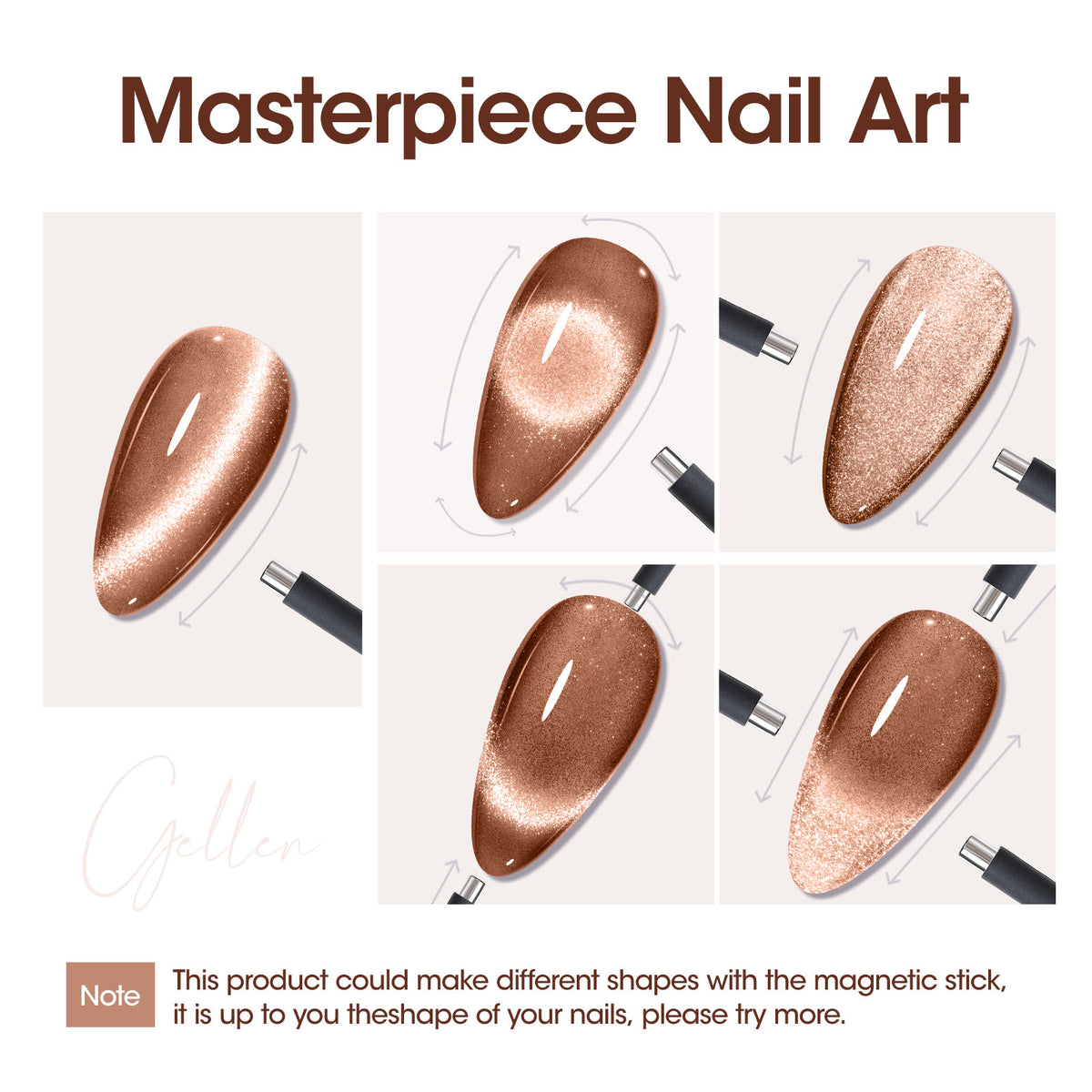 M182 Brown Cat Eye Gel Nail Polish 18ml
