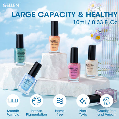 Sunlit Mirage 6 Colors Nail Polish Set